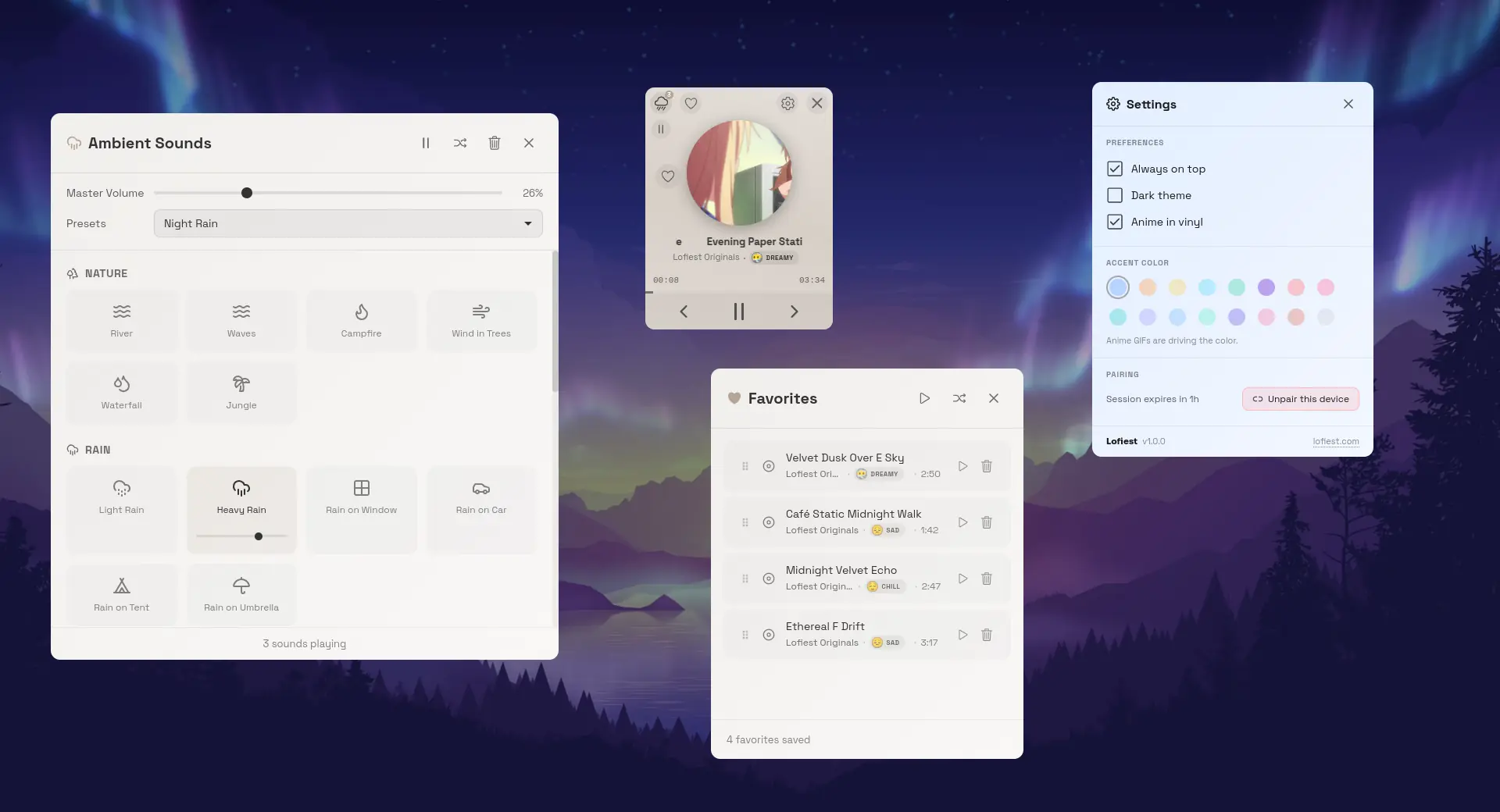 Lofiest desktop app